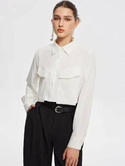 Fair And Square Collared Crop Shirt