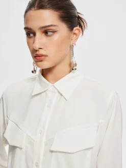 Fair And Square Collared Crop Shirt