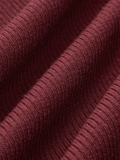 Feather Trim Wool-Blend Slim Sweater