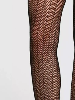 Fishbone-Pattern Sheer Tights