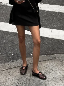 Fishnet Ballet Flats
