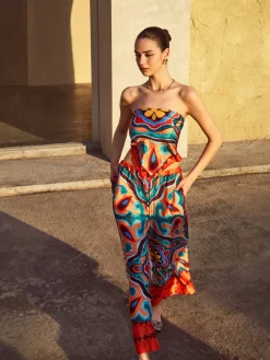 Flaming Passions Back Tie Top