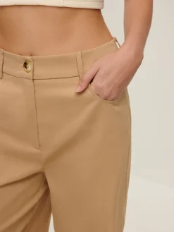 Flap Pockets Wide-Leg Pants