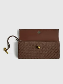 Flap Suede Clutch Bag
