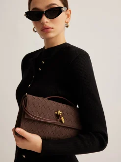 Flap Suede Clutch Bag