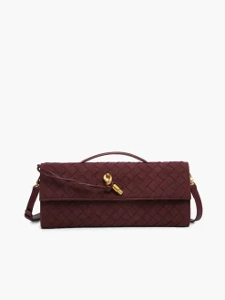 Flap Suede Clutch Bag