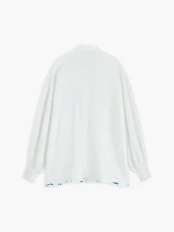 Floral Button Up Bishop Sleeve Shirt