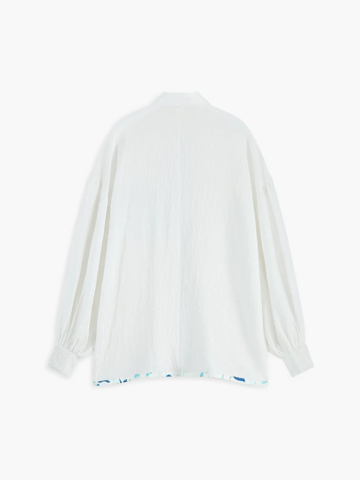 Floral Button Up Bishop Sleeve Shirt