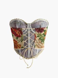 Floral Drawstring Corset