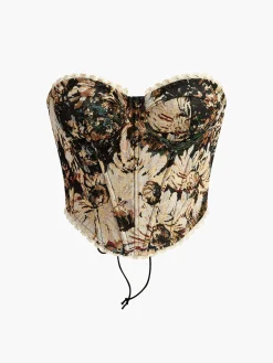 Floral Drawstring Corset