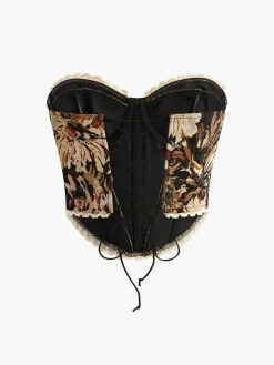 Floral Drawstring Corset