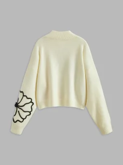 Floral Embroidered Knit Top
