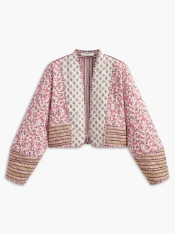 Floral Embroiled Double-Sided Winter Coat