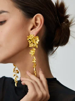 Floral Fringed Earrings