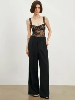 Floral Lace Bustier Bodysuit