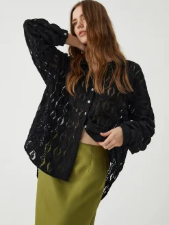 Floral Lace Button Up Shirt