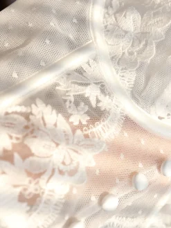 Floral Lace Mesh Corset Crop Top