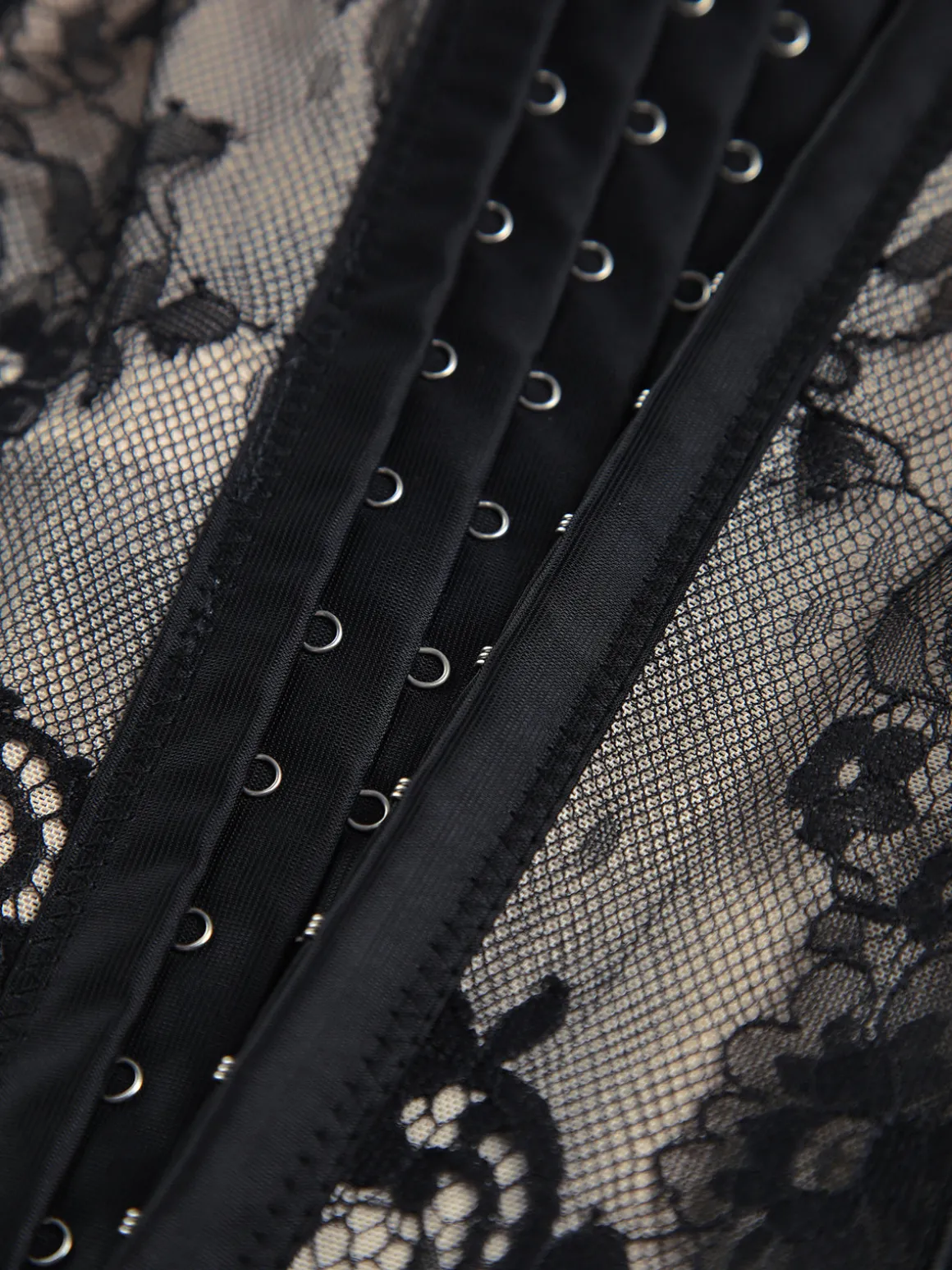 Floral Lace Semi-sheer Corset