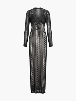 Floral Lace Textured Bolero Two Piece Long Dress