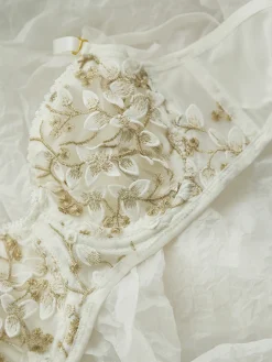 Floral Mesh Lace Crop Corset Top
