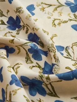 Floral Print Knotted Irregular Hem Long Dress