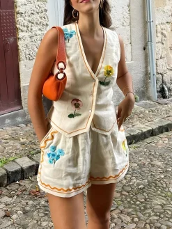 Floral Print Tank Shorts Set