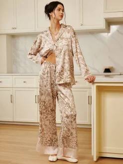 Floral Printed Pajama Pants Set