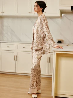 Floral Printed Pajama Pants Set