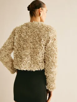 Flower Crew Neck Blazer