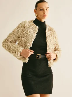 Flower Crew Neck Blazer