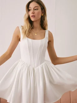 French Elegant Solid Short Dress