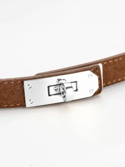 Frosted Non-Porous Slim Belt