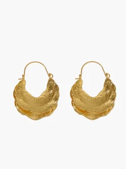 Fulani Basket Gold Round Earrings