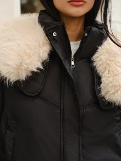 Fuzzy Collar Winter Short Coat