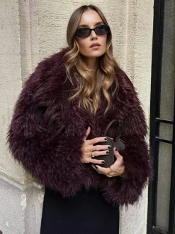 Fuzzy Faux Fur Short Coat