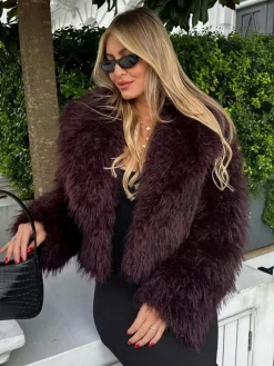 Fuzzy Faux Fur Short Coat