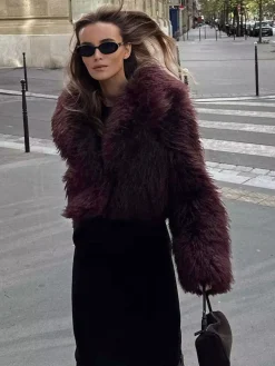 Fuzzy Faux Fur Short Coat