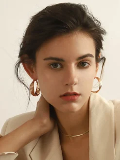 Geometric Metallic Earrings