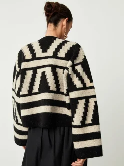 Geometric Print Kimono Cardigan