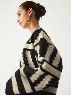 Geometric Print Kimono Cardigan