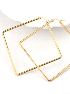 Geometric Square Pendant Earrings