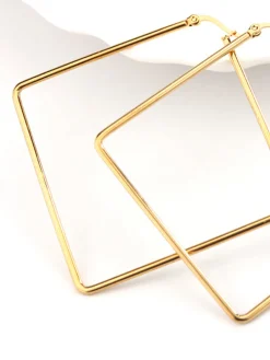 Geometric Square Pendant Earrings