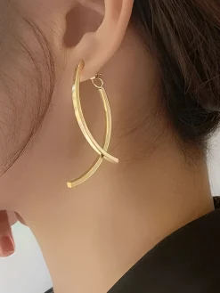 Geometric Stud Pendant  Earrings
