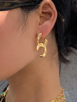 Geometric Twist Stud Earrings
