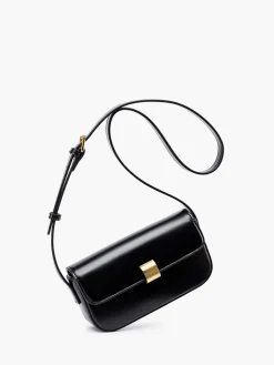 Glossy Buckle Clutch & Shoulder Bag