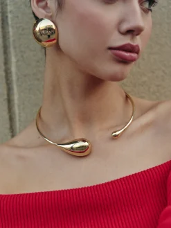 Glossy Half-Ball Stud Earrings