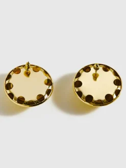 Glossy Half-Ball Stud Earrings