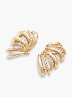 Golden Angel Wings Stud Earrings