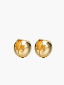 Golden Ball-Shape Stud Earrings