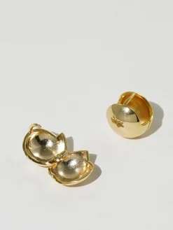 Golden Ball-Shape Stud Earrings